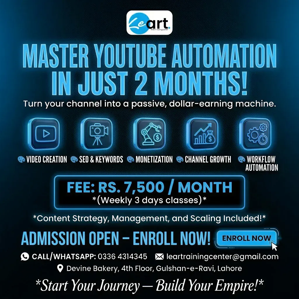 
YouTube Automation: Build a Passive Income Stream in Lahore