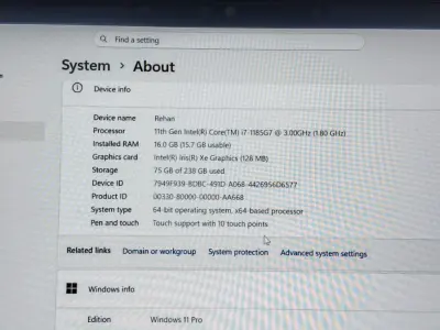 Dell Latitude 7320 | 11th Gen i7 16gb RAM 256gb SSD Carbon Fiber Back - photo 5