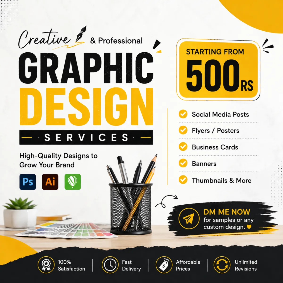 Graphic Designing Services for Businesses and Social Media