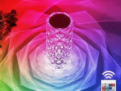 Rechargeable multi colour table lamp with remote control - photo 1