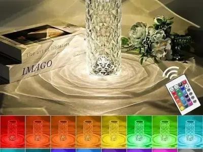 Rechargeable multi colour table lamp with remote control - photo 3