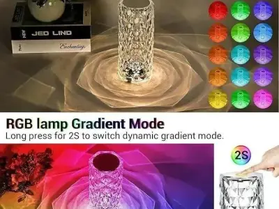 Rechargeable multi colour table lamp with remote control - photo 5