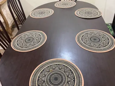 Premium Solid Wood 6-Seater Dining Table | Excellent Condition - photo 2