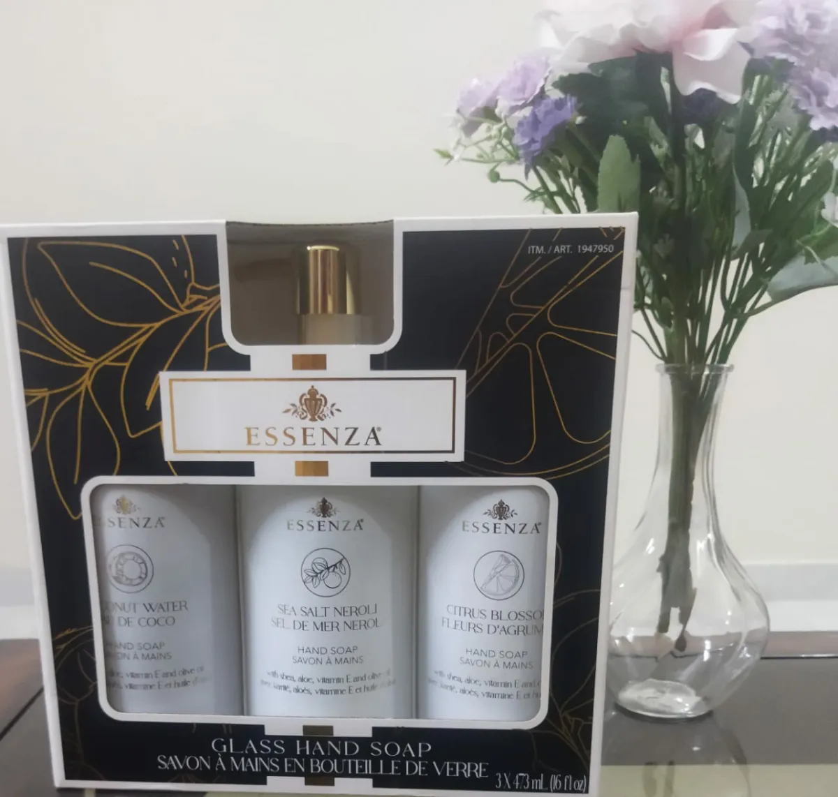 Essanza Glass Hand Soap Set of Three, Karachi