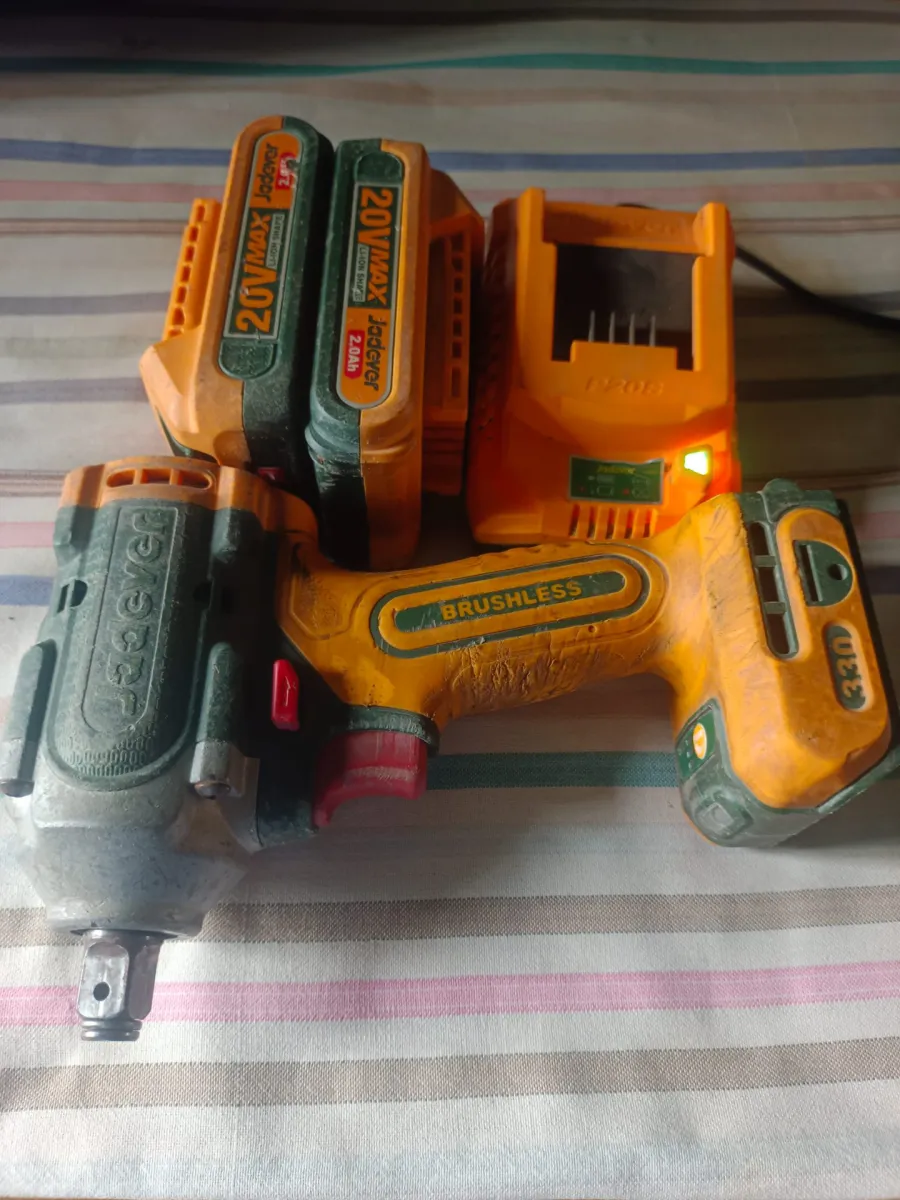 Cordless Impact Wrench Three Hundred Newton Meter Twenty Volt Two Batteries Lahore