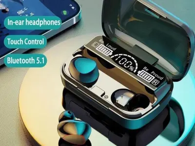 Premium TWS Wireless Earbuds with Digital Battery Display | Bluetooth 5.3 | Blac - photo 3