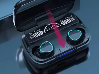 Premium TWS Wireless Earbuds with Digital Battery Display | Bluetooth 5.3 | Blac - photo 5