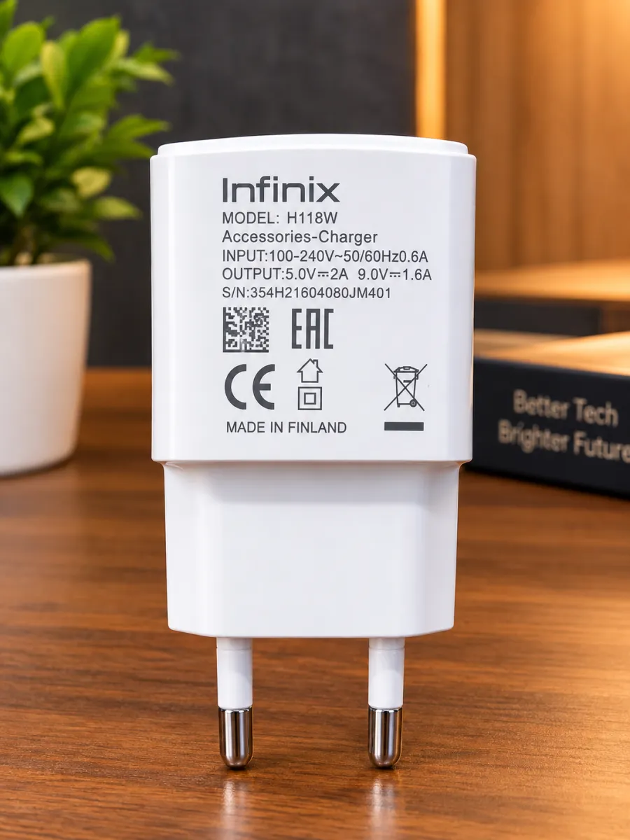 Infinix H118W Charger – 18W Fast Charger