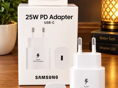 Samsung 25W USB-C PD Super Fast Charging Adapter (White)