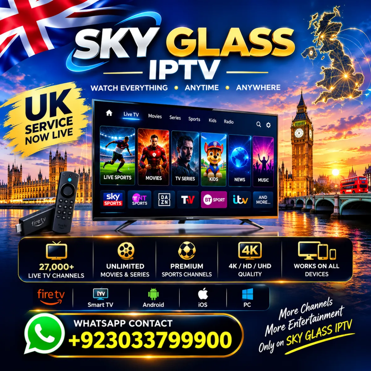 UK IPTV Subscription Guide: SMARTER PRO, Smart TV Activation & SKY GLASS IPTV ?
