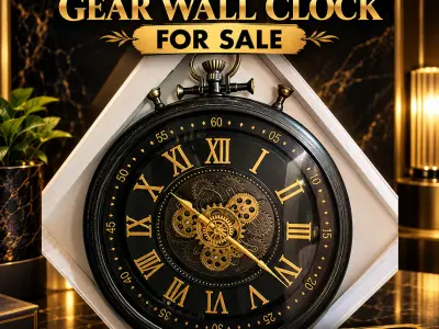 Gear wall clock  - photo 1