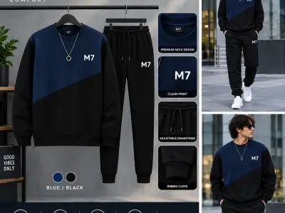Men's Fleece Printed Tracksuit - photo 1