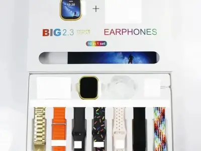 i20 Ultra Max Suit Smartwatch Combo Set 10 in 1– Infinite D - photo 3