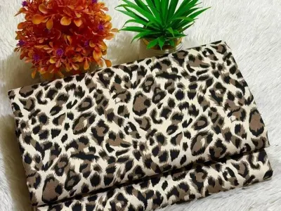 Digital Leopard Printed Cambric 2PC
