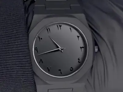 Arabic aura black watch for men - photo 3