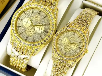 Couple watch with diamonds stone - photo 2