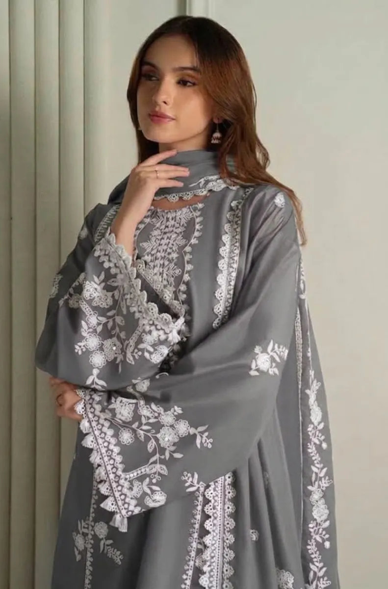 Cross Stitch Brand Dhanak Embroidered 3 Piece Winter Collection