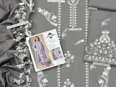 Cross Stitch Brand Dhanak Embroidered 3 Piece Winter Collection - photo 2