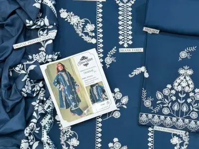 Cross Stitch Brand Dhanak Embroidered 3 Piece Winter Collection - photo 4