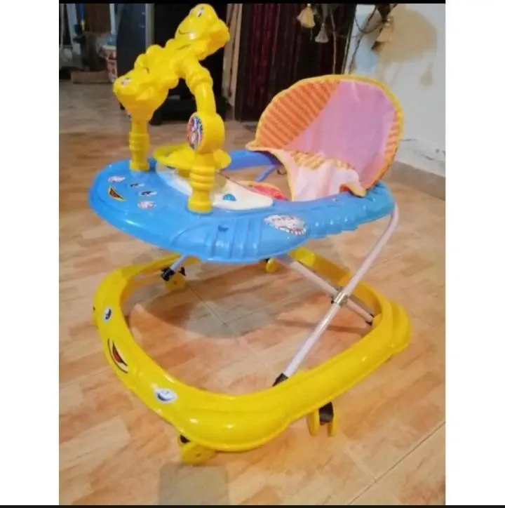 Baby walker yellow blue fiber