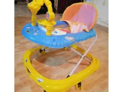 Baby walker yellow blue fiber
