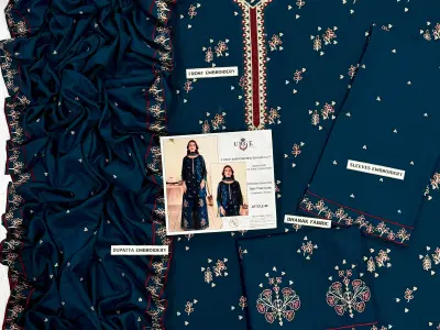 Winter Dhanak Luxury Embroidered Collection - photo 2