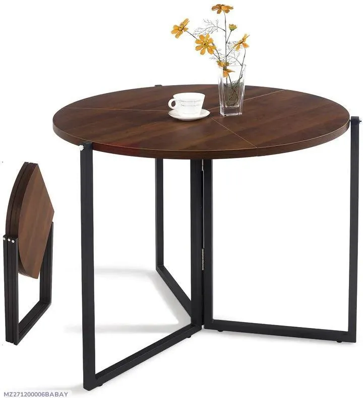 Nesting table brown wood foldable from home and office