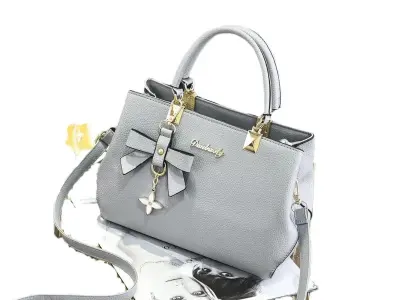 Women leather plain shoulder bag - photo 3
