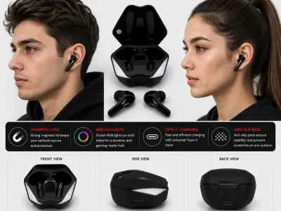 M04 Air pod Wireless Bluetooth Earphones - Stereo Sound with Eng - photo 2
