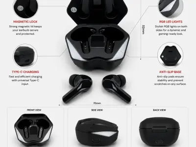 M04 Air pod Wireless Bluetooth Earphones - Stereo Sound with Eng - photo 4