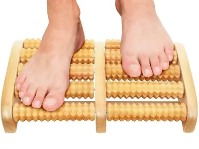Wooden Foot Massager Roller for Reflexology and Stress Relief - photo 2