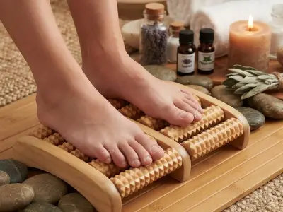 Wooden Foot Massager Roller for Reflexology and Stress Relief - photo 3
