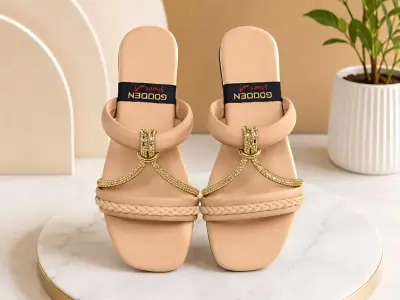 Women's Embroidered Rexine Slippers - photo 3