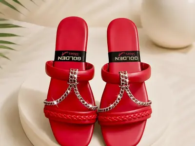 Women's Embroidered Rexine Slippers - photo 5