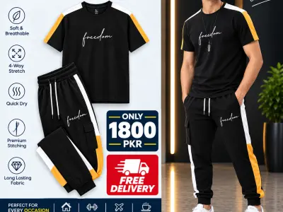 Men's Black Sweatpants Tracksuit
