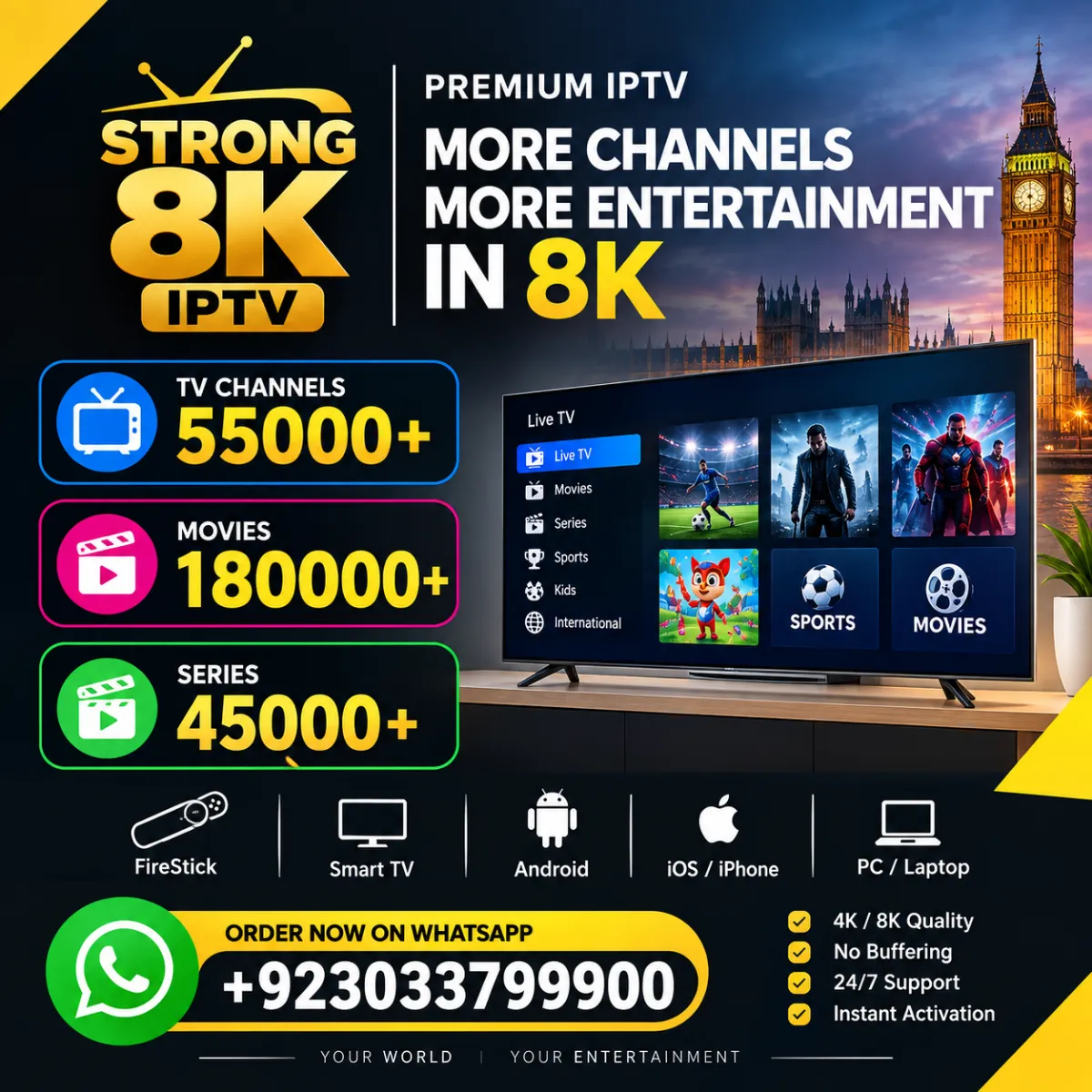 Strong 8K IPTV UK - Strong 8K IPTV Service Provider UK