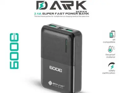100% Original 6000MAH Mini Power Bank 2.4A Super Fast Power Bank - photo 1