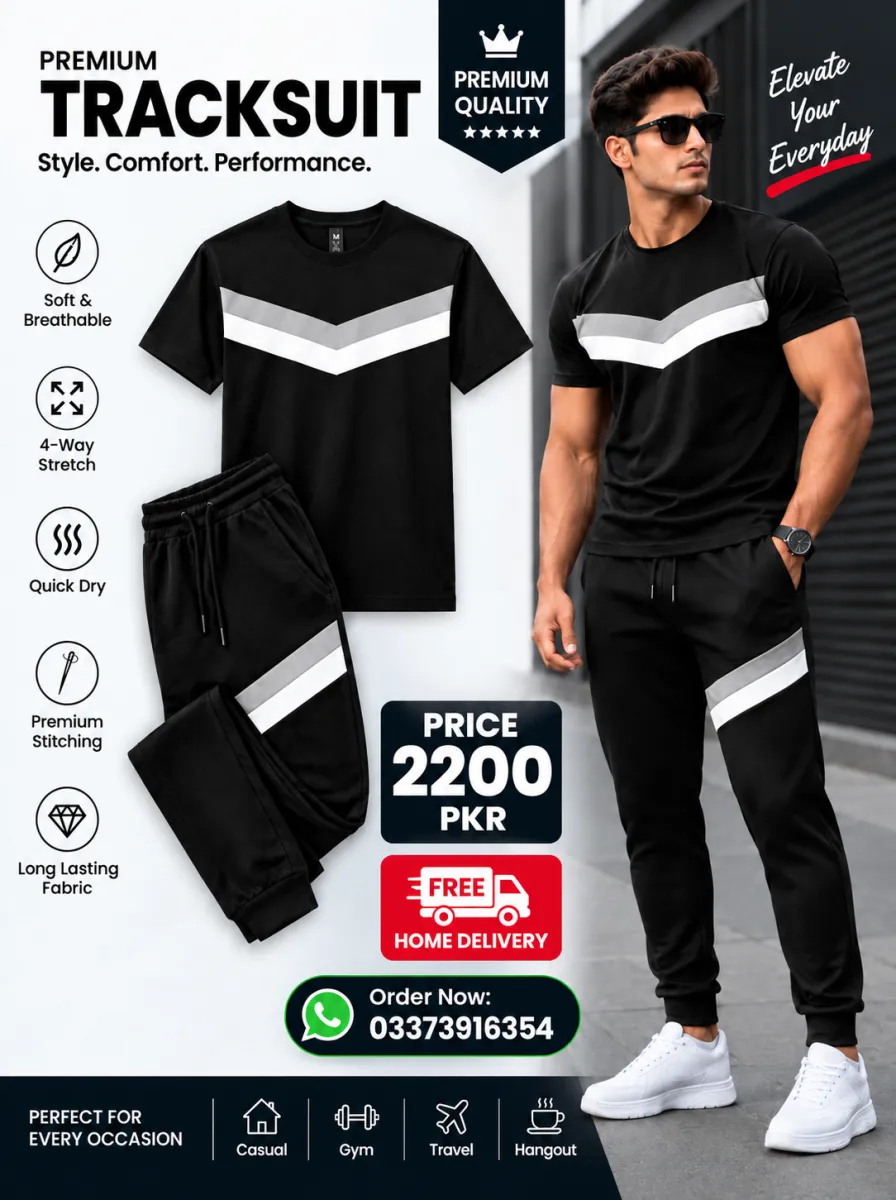 Men's Black Micro Tracksuit
