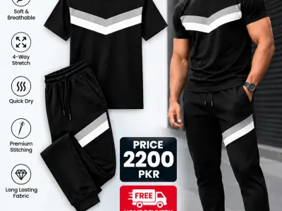 Men's Black Micro Tracksuit