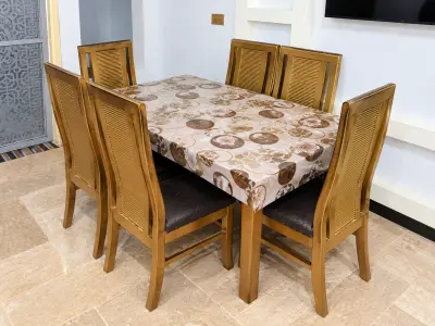 🔥 6 Chairs Wooden Dining Table Set For Sale – Gujrat | Urgent Sale 🔥 - photo 1