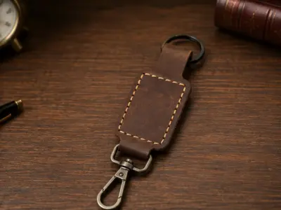 Premium Handmade Leather Keychain-HAU Traders - photo 2