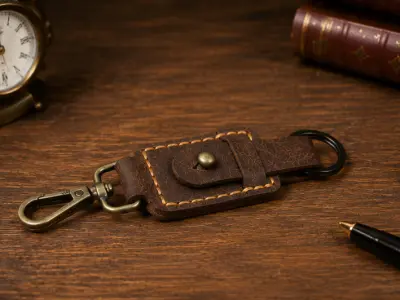 Premium Handmade Leather Keychain-HAU Traders - photo 3