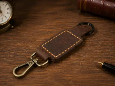 Premium Handmade Leather Keychain-HAU Traders - photo 4