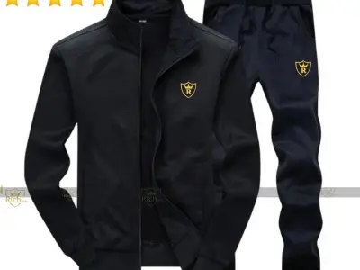 Men's Fleece Printed zipper Tracksuit - photo 3