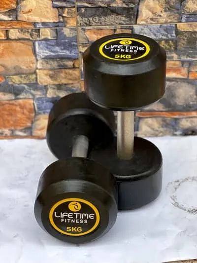 Rubber coated Dumbbells available