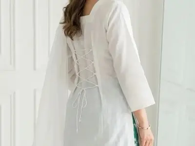 3 Piece Women Lawn Suit with Farshi Shalwar & Dupatta - photo 1