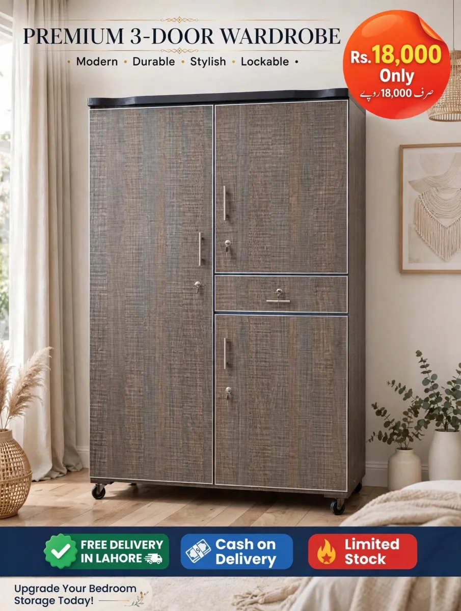 Stylish 2 Doors Wardrobe