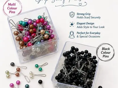 Turkish Grip Scarf & Hijab Pins | Beautiful Pearl Design | Karachi