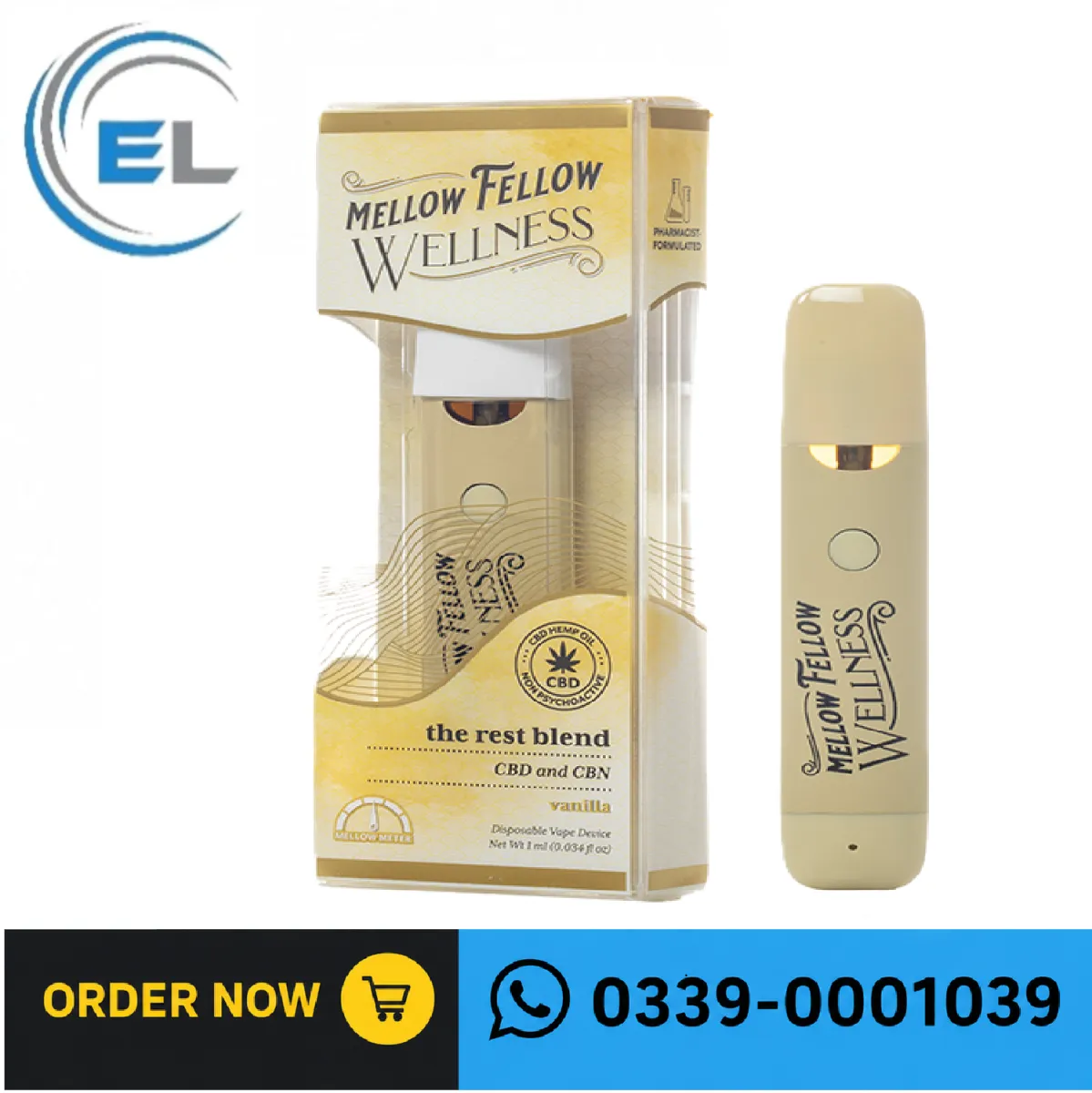 Mellow Fellow Wellness CBD Rest Blend Disposable 1G In Pakistan
