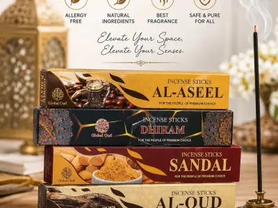 Global Oud Premium Incense Sticks | Long-Lasting Fragrance | Karachi